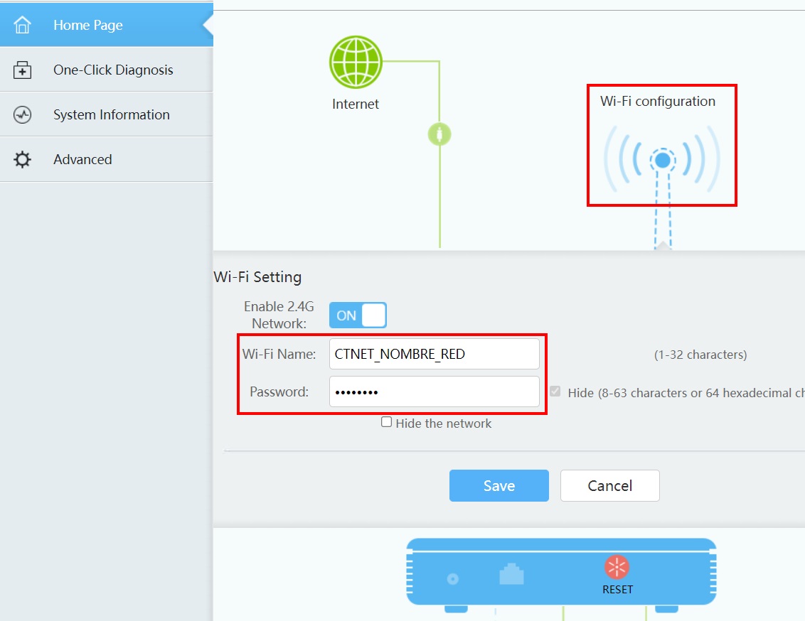 Config WiFi Huawei